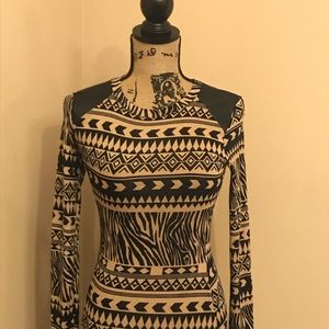 Faux Leather Shoulder Pencil Dress